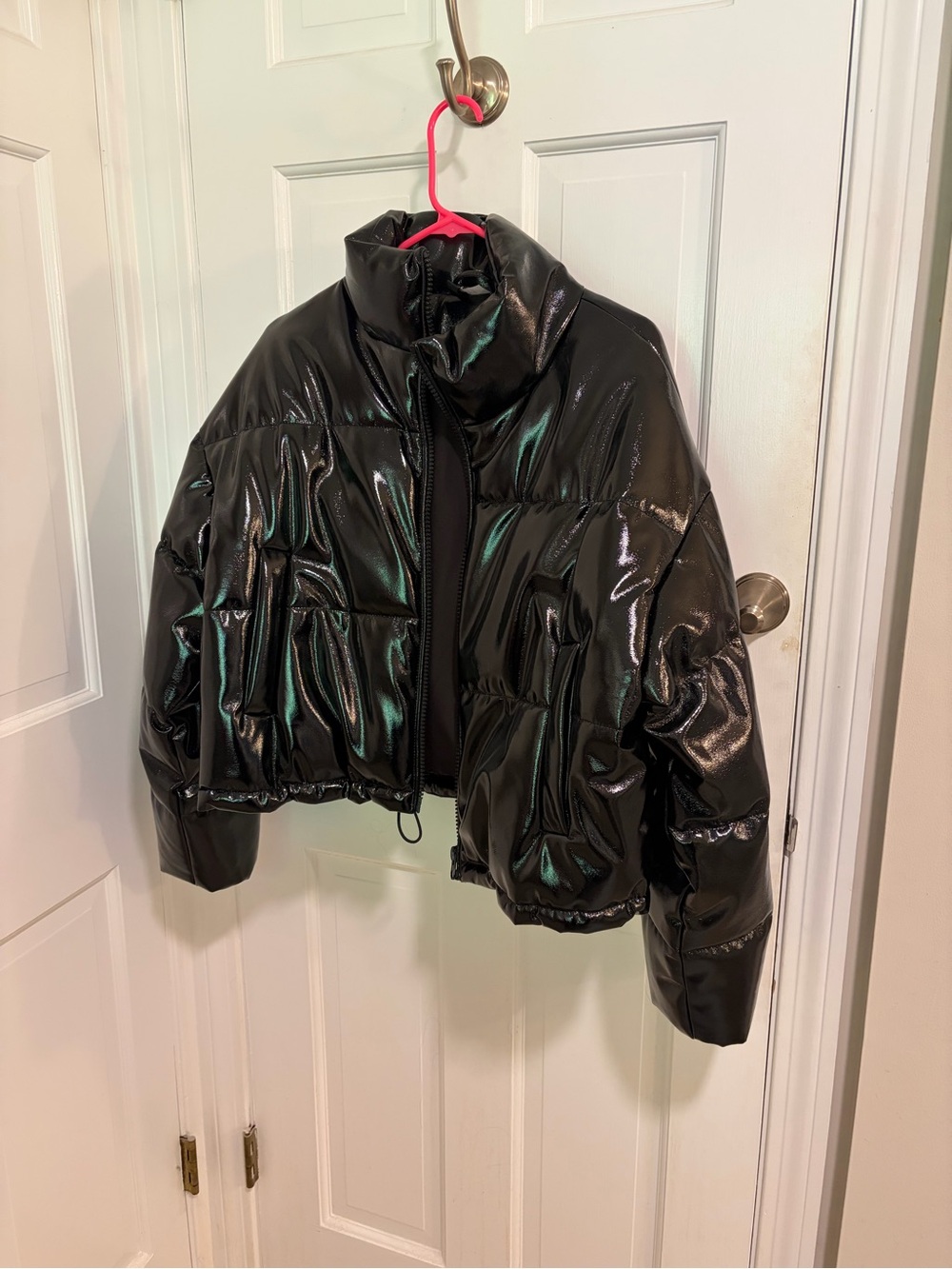 H&M Black Shiny Puffer Jacket
